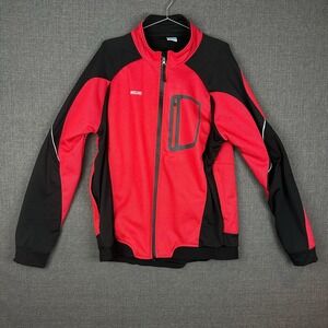 ARSUXEO XXL Track Jacket Full‎ Zip Activewear Running Red Black
